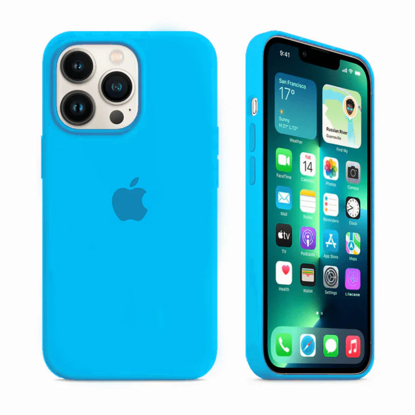 Surf Blue iPhone Silicone Case – Shockproof Soft Edges by Neas Original