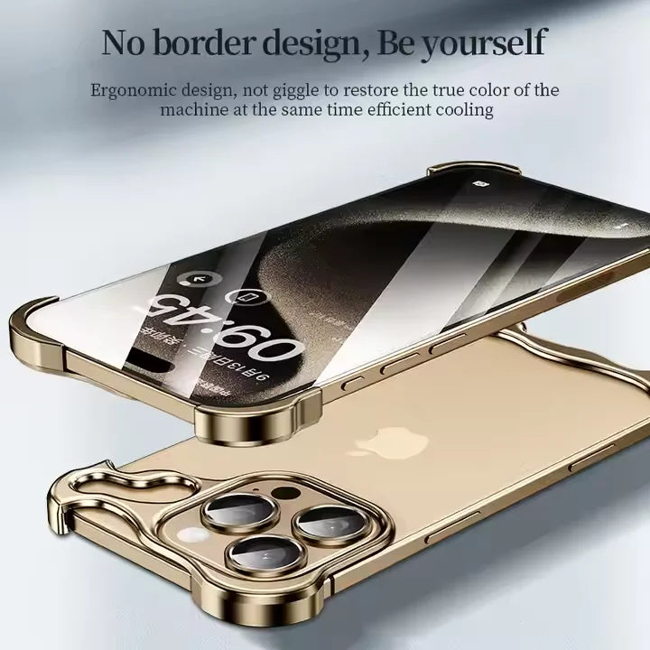 Luxury Aluminum Borderless Bumper Case with Camera Rings