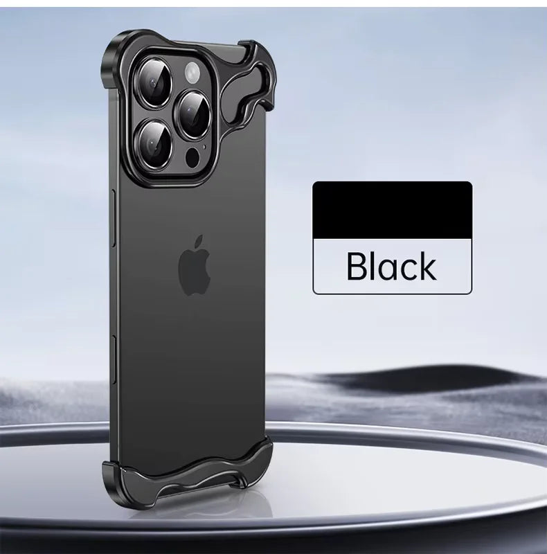 Luxury Aluminum Borderless Bumper Case with Camera Rings