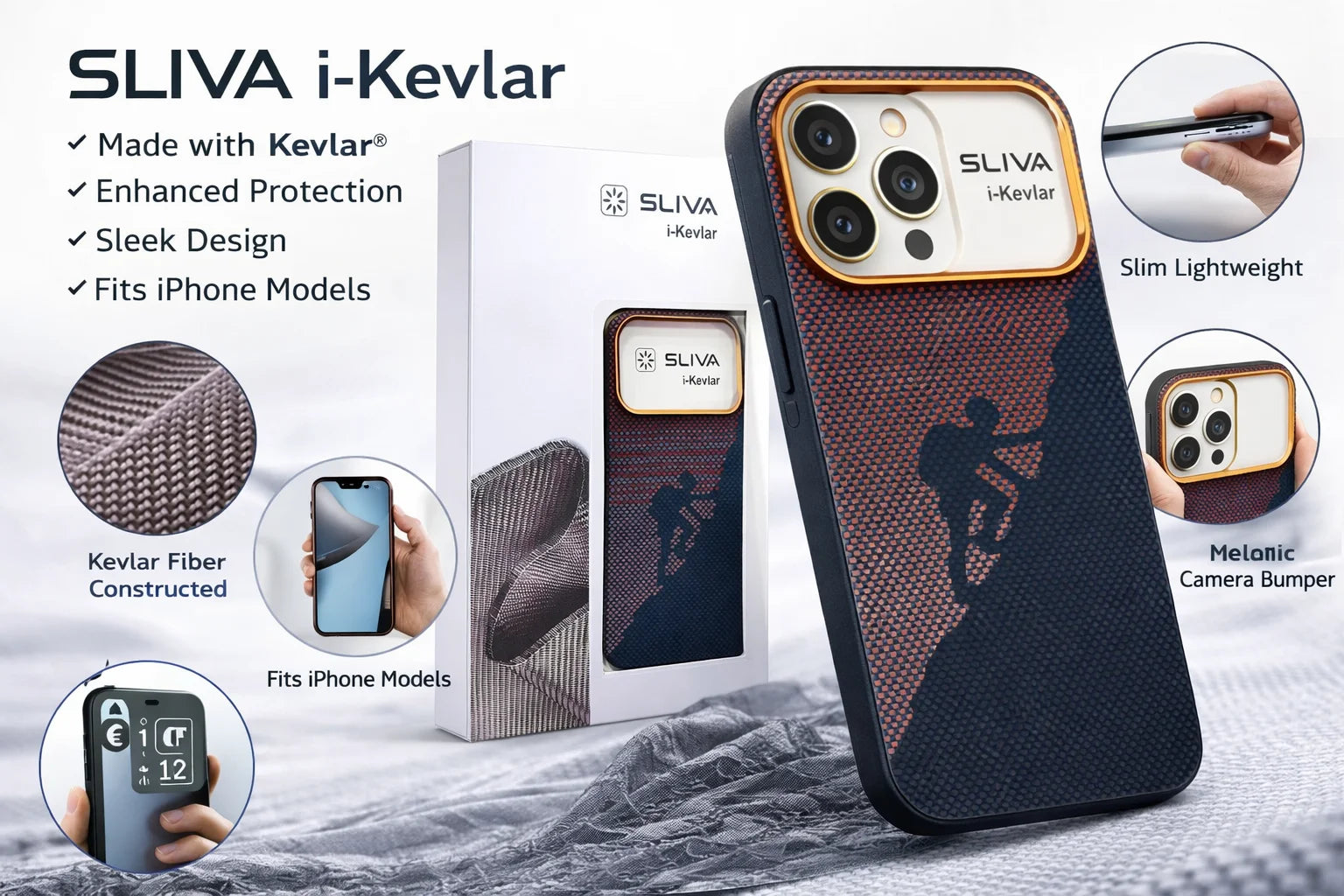 SLIVA i-Kevlar Carbon Fiber Case – Climber Edition for iPhone