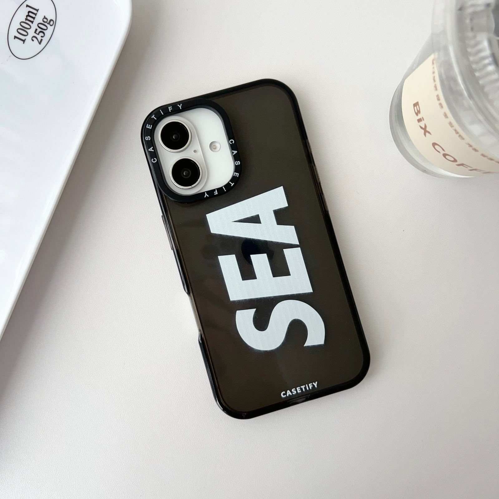 SEA Transparent Shockproof iPhone 16 Series Case – Jet Black