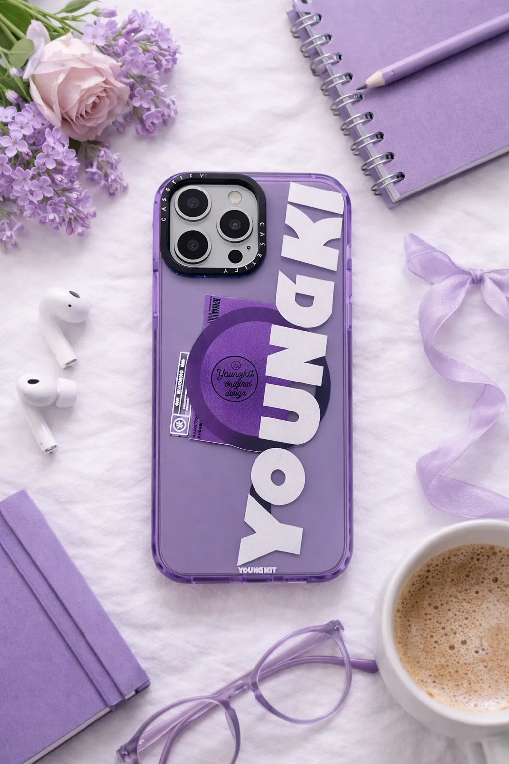 Lavender Aesthetic iPhone Case | Cute Purple Shockproof Cover – Neas Original