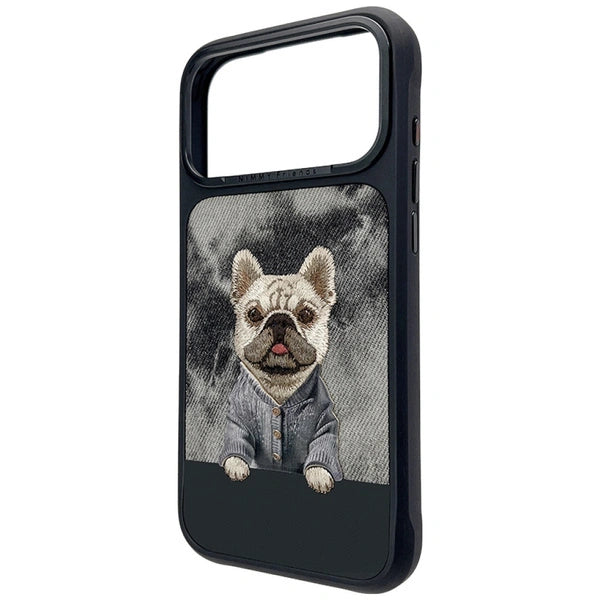 Nimmy French Bulldog iPhone Case – Aesthetic Cute Dog Cover (Black Edition)