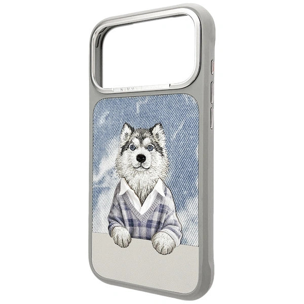 Nimmy Husky iPhone Case – Stylish Grey Aesthetic Dog Cover