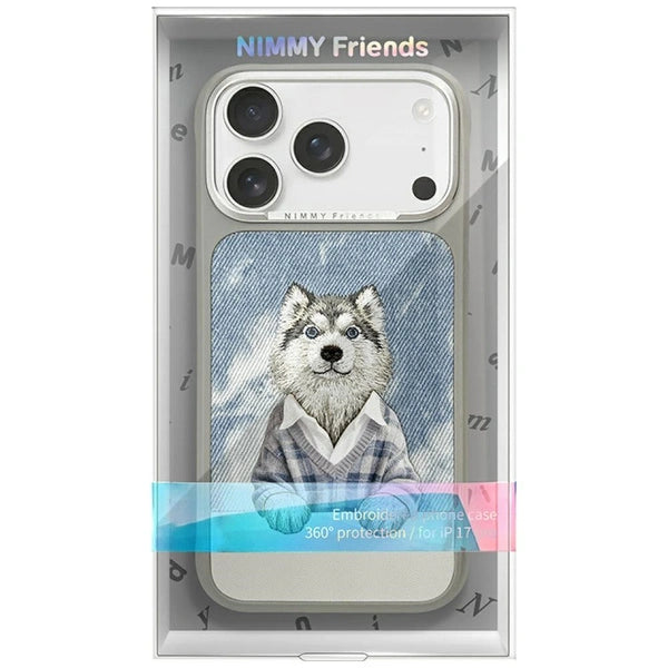 Nimmy Husky iPhone Case – Stylish Grey Aesthetic Dog Cover