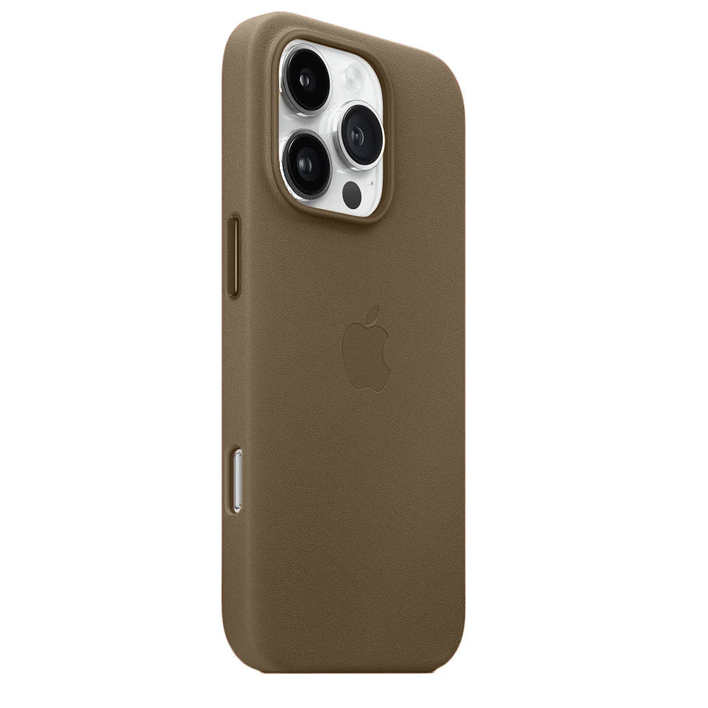 Apple Original Leather Case with MagSafe for iPhone 16 / 16 Pro / 16 Pro Max – Black, Grey, Titanium Brown, Dark Purple, Green, Blue