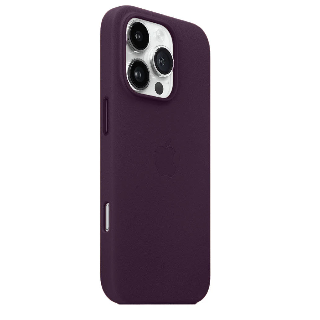 Apple Original Leather Case with MagSafe for iPhone 16 / 16 Pro / 16 Pro Max – Black, Grey, Titanium Brown, Dark Purple, Green, Blue