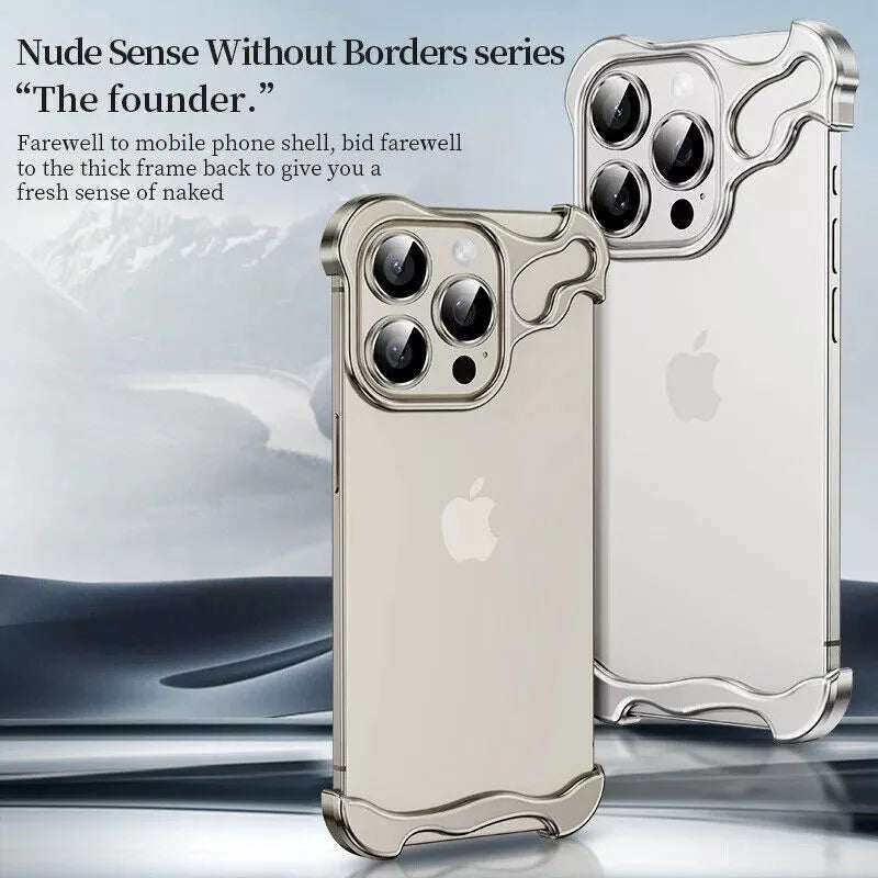 Luxury Aluminum Borderless Bumper Case with Camera Rings