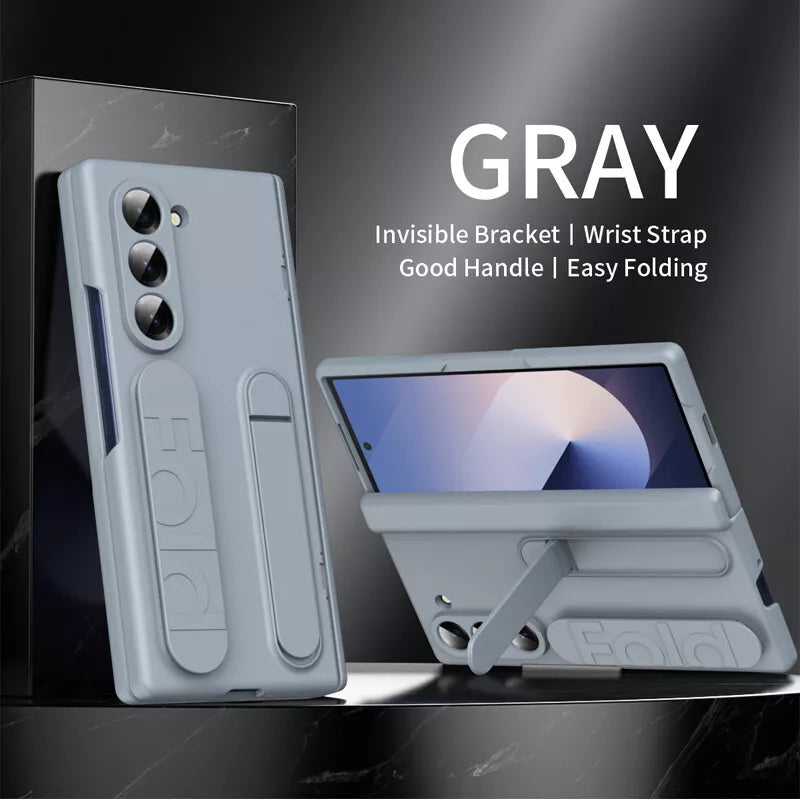 Galaxy Z Fold Wristband Stand Case – Shockproof Foldable Cover with Grip Strap | Neas Original