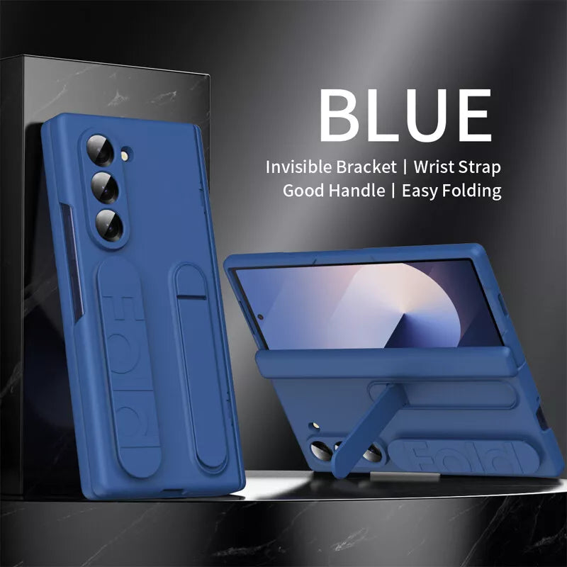 Galaxy Z Fold Wristband Stand Case – Shockproof Foldable Cover with Grip Strap | Neas Original