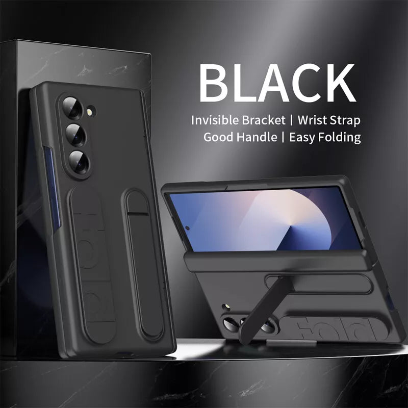 Galaxy Z Fold Wristband Stand Case – Shockproof Foldable Cover with Grip Strap | Neas Original