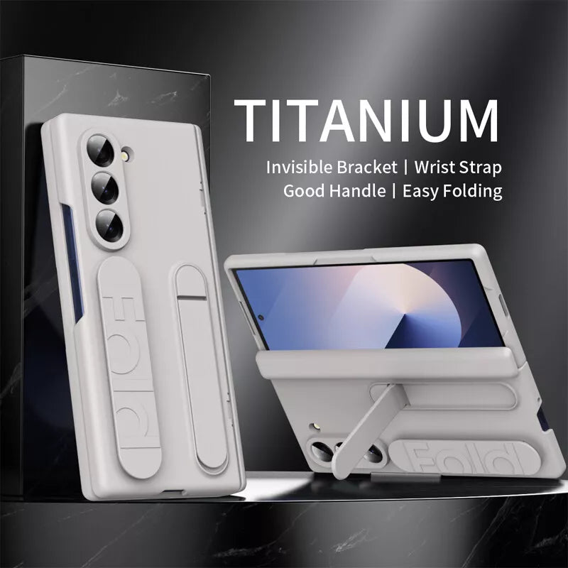 Galaxy Z Fold Wristband Stand Case – Shockproof Foldable Cover with Grip Strap | Neas Original