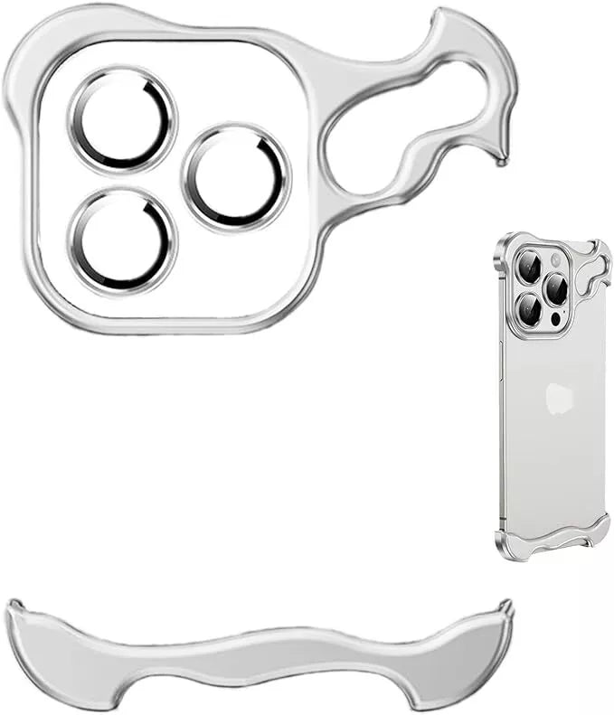 Luxury Aluminum Borderless Bumper Case with Camera Rings