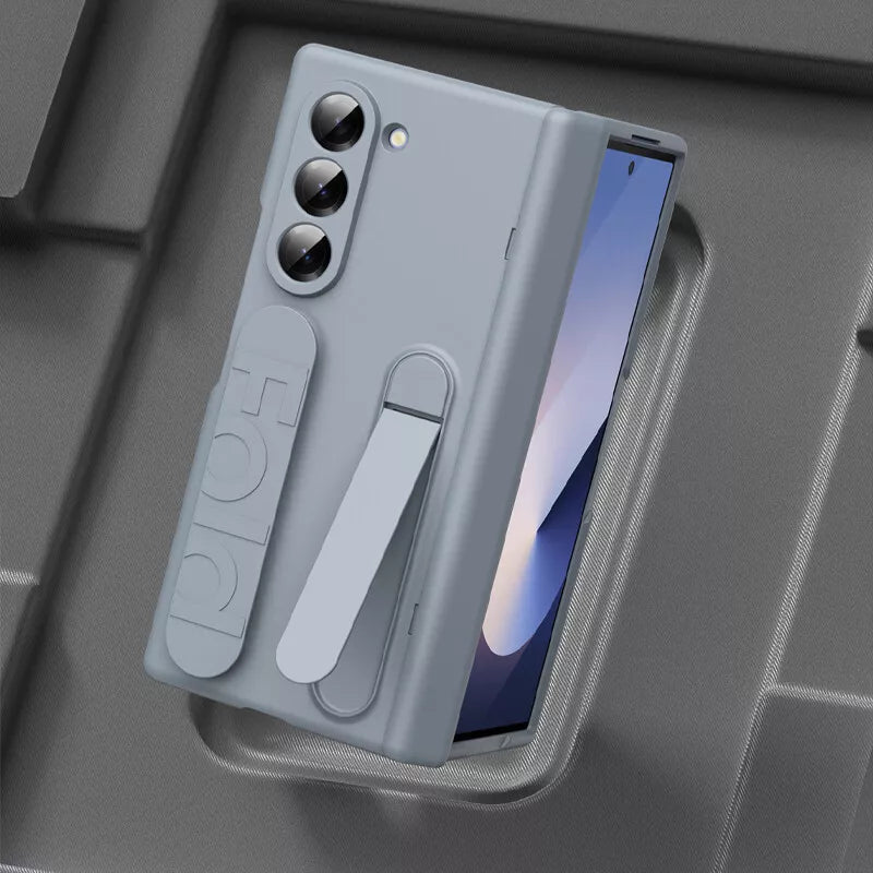 Galaxy Z Fold Wristband Stand Case – Shockproof Foldable Cover with Grip Strap | Neas Original