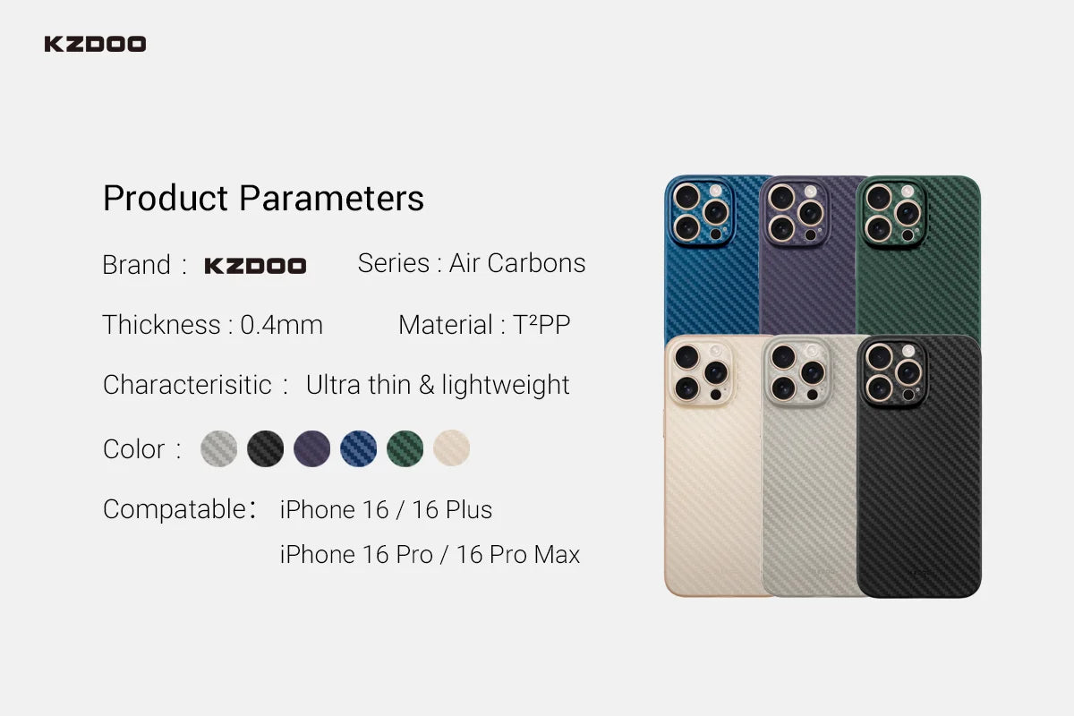 KZDOO Air Carbon Cases