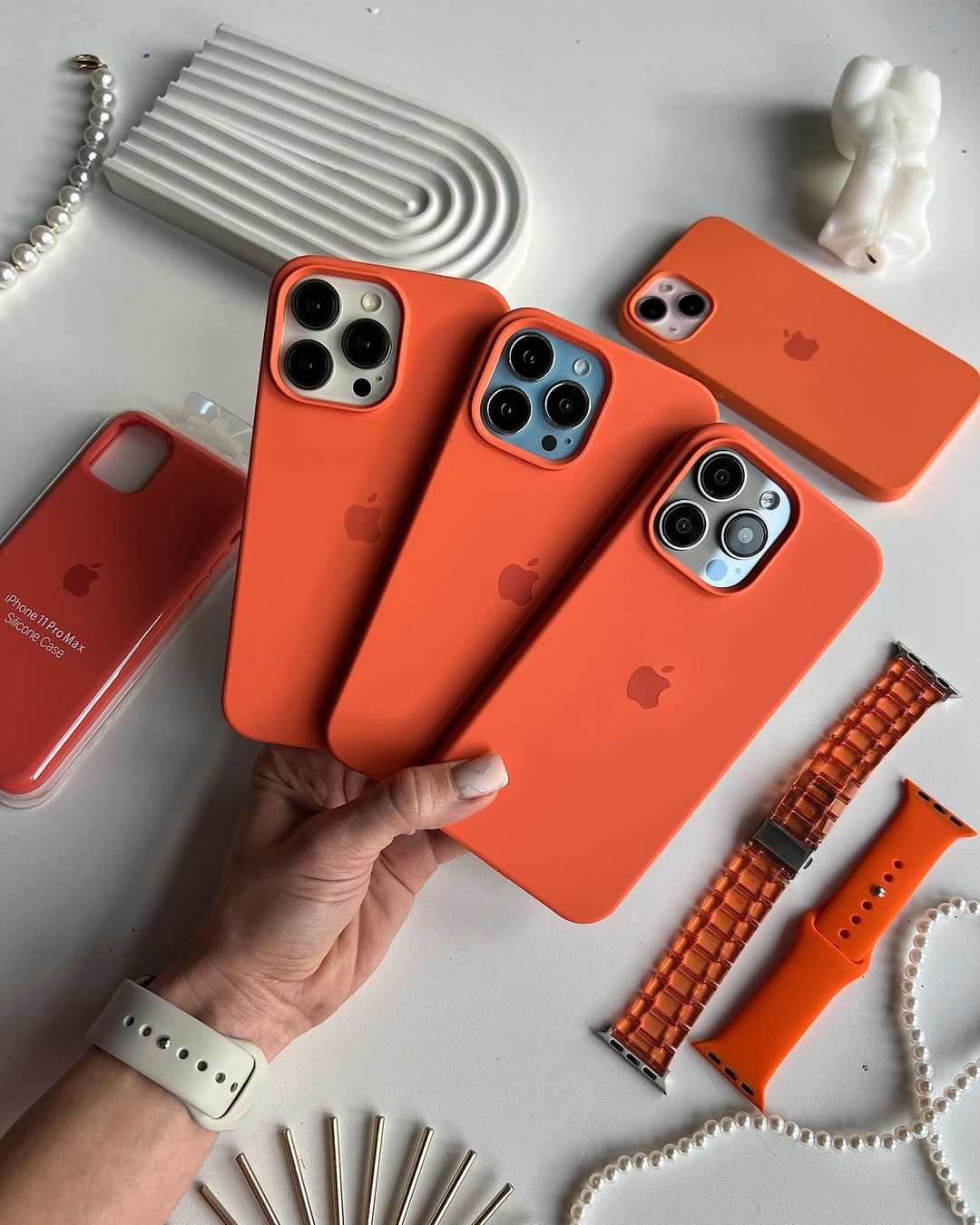 iPhone Silicone Case (Orange)