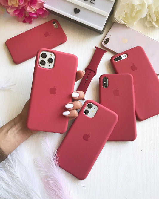 iPhone Silicone Case (Camellia Red)