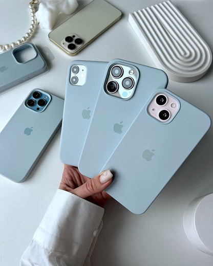 iPhone Silicone Case (Blue Gray)