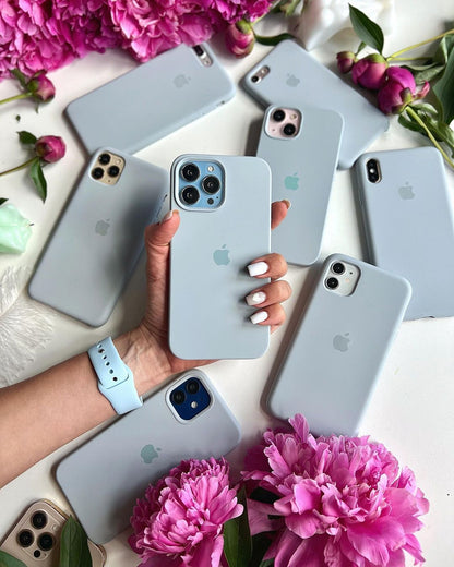 iPhone Silicone Case (Blue Gray)