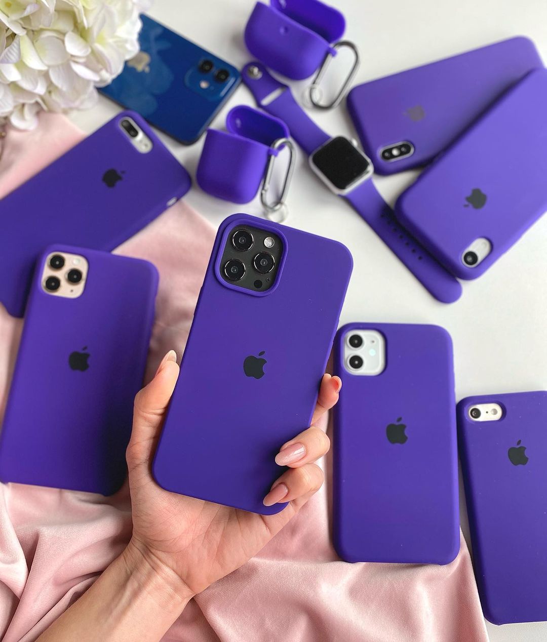 iPhone Silicone Case (Dark Purple)