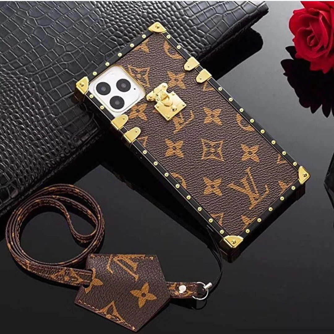 LV Trunk Leather Phone Case