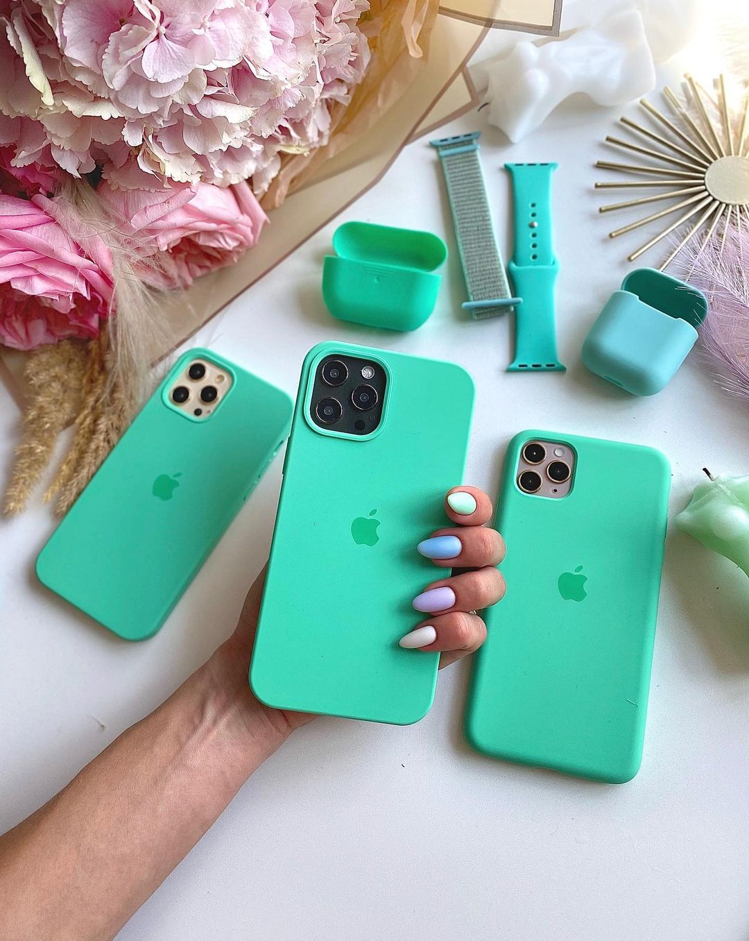 iPhone Silicone Case (Rehmannia Green)