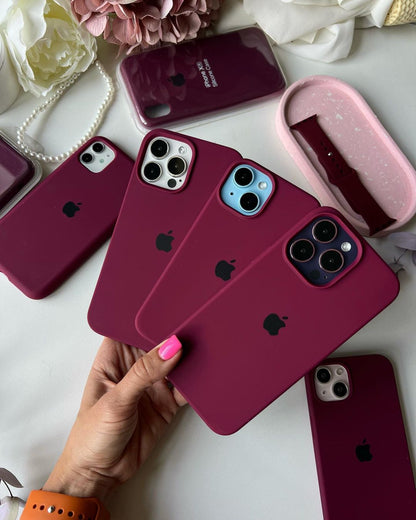 iPhone Silicone Case (Wine Maroon)