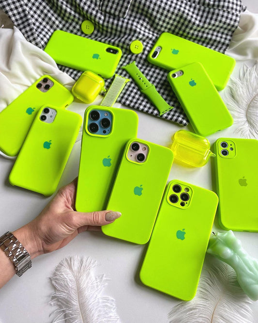 iPhone Silicone Case (Fluorescent Green)