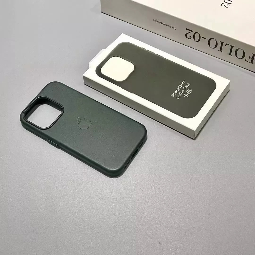 iPhone 15 Series Leather Case with MagSafe