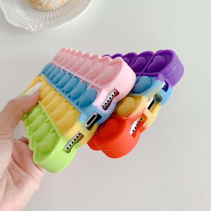 Rainbow Heart Pop-It Case