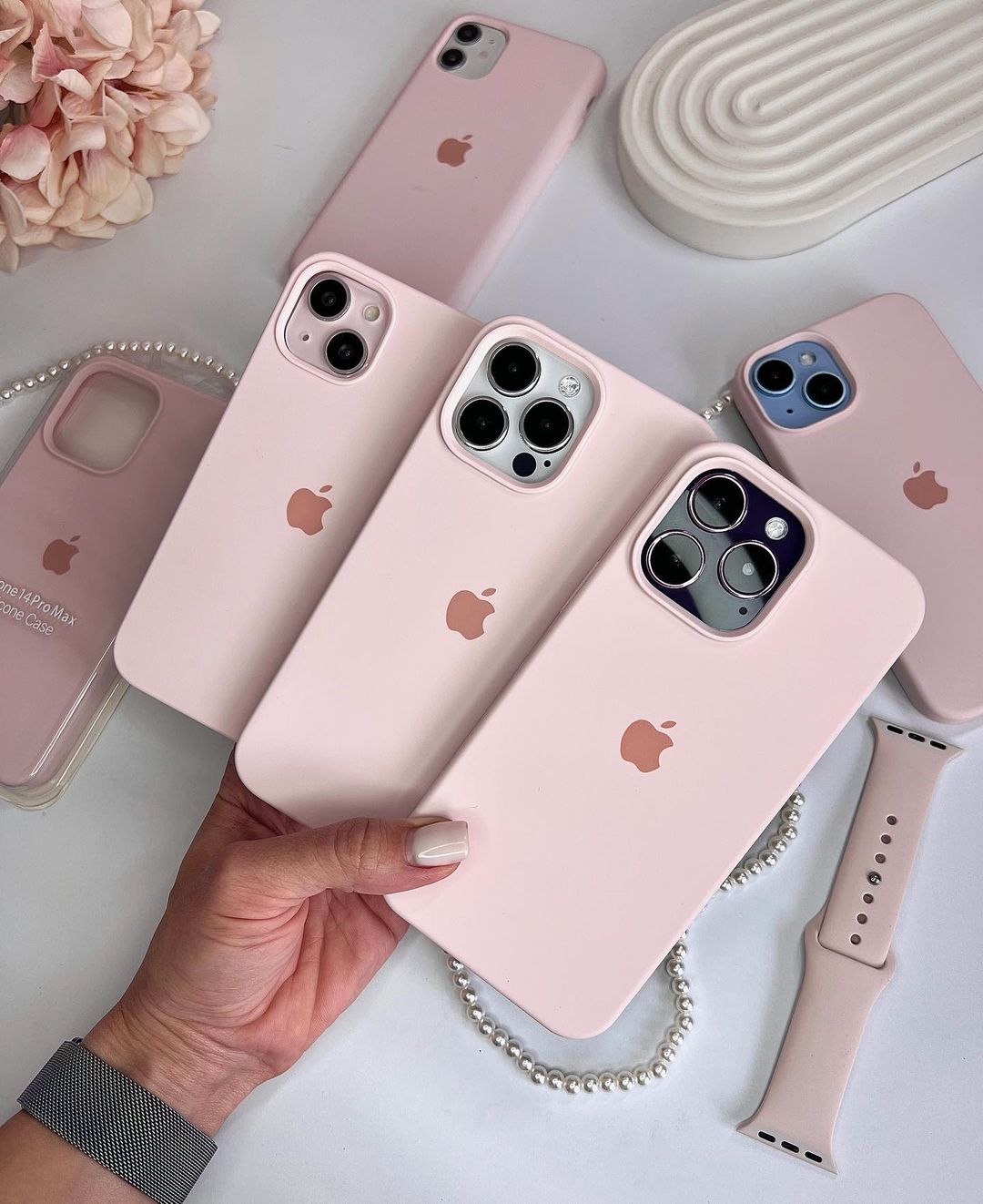 iPhone Silicone Case (Chalk Pink)