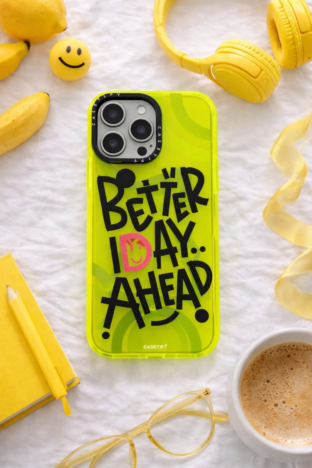 Better Day Ahead Smiley iPhone Case | Cute Shockproof Aesthetic Cover – Neas Original