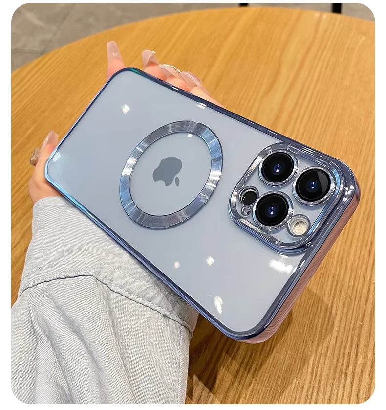 iPhone_Logo‑Cut Electroplated Shockproof Case