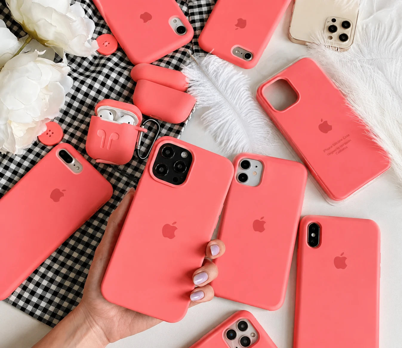 Bright Guava Silicone Case for iPhone | Premium Soft Touch Cover | Neas Original™