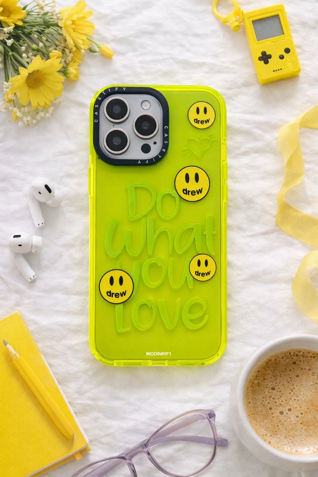 Neon Smiley Aesthetic iPhone Case | Cute Shockproof Yellow Cover – Neas Original