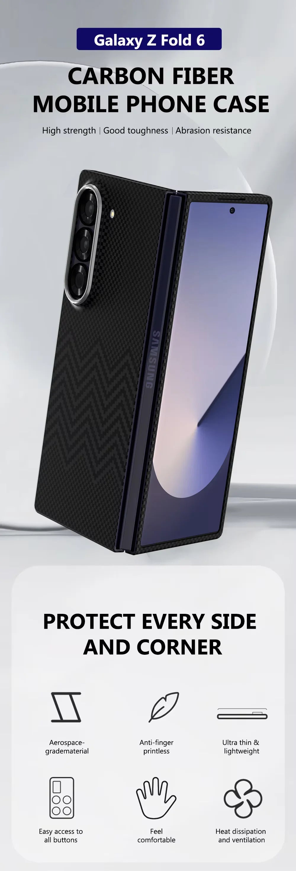 SLIVA Black M Wave 100% Original Carbon Case