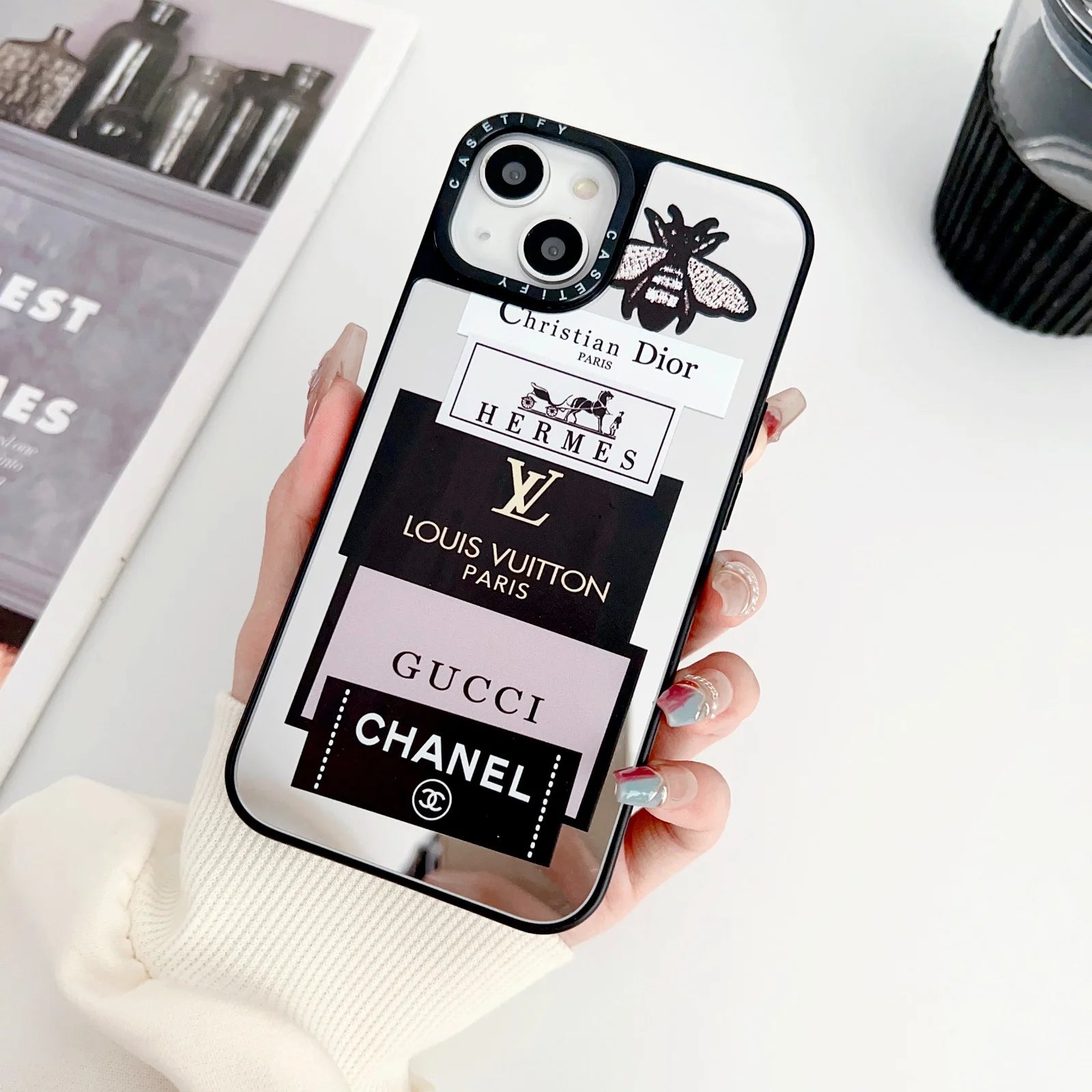 Premium Mirror Glass Designer iPhone Cases