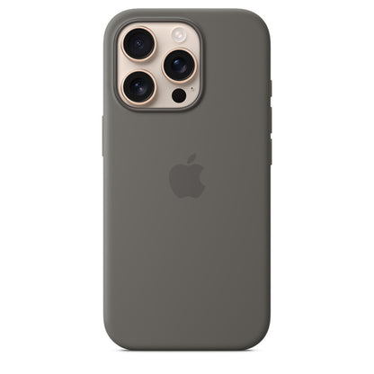 iPhone 16 Series Silicone Case with MagSafe – Stone Grey