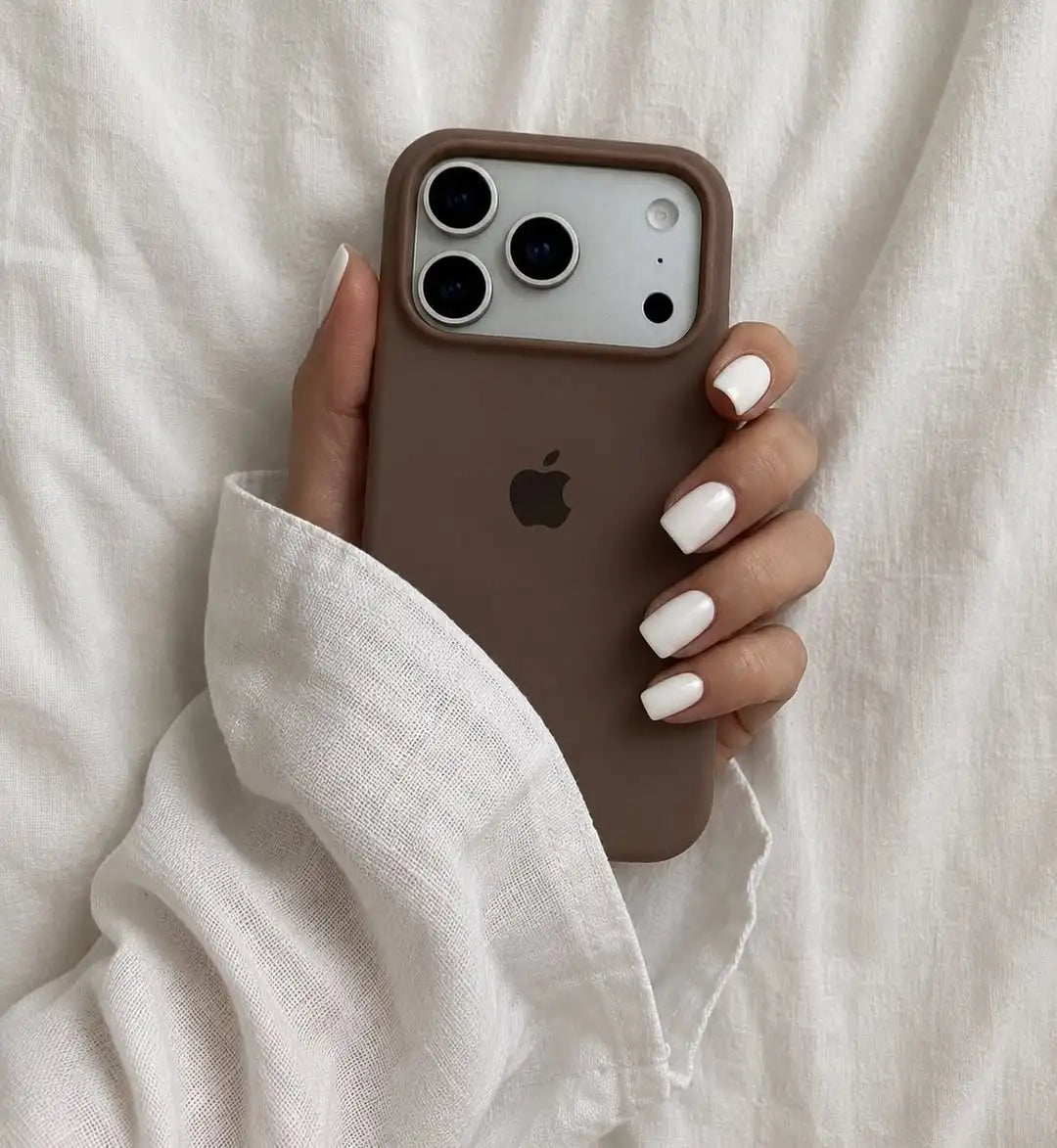 🤎 New Brown iPhone Silicone Case | Premium Soft Touch Cover