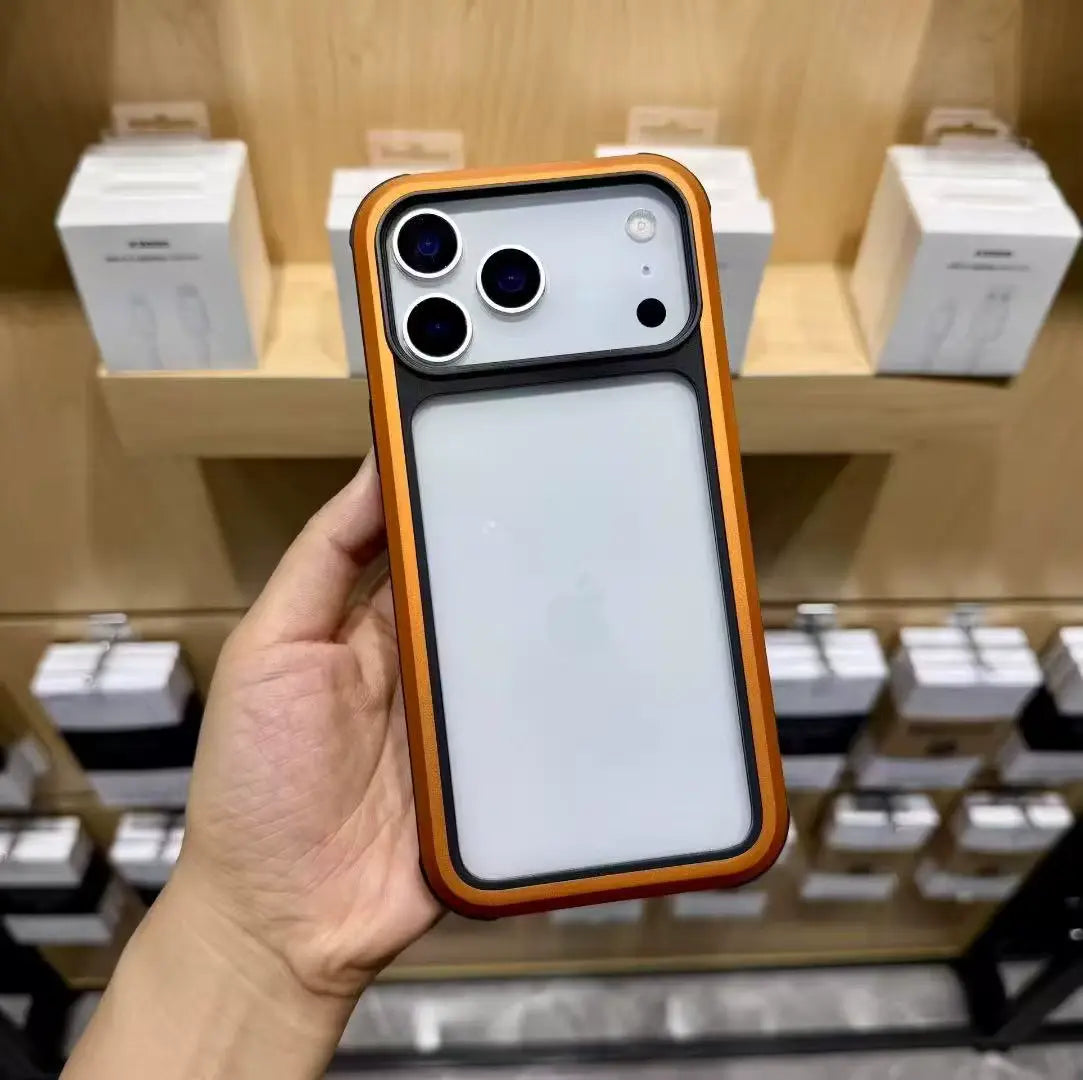 MagSafe Compatible Transparent Case with Metal Alloy Frame