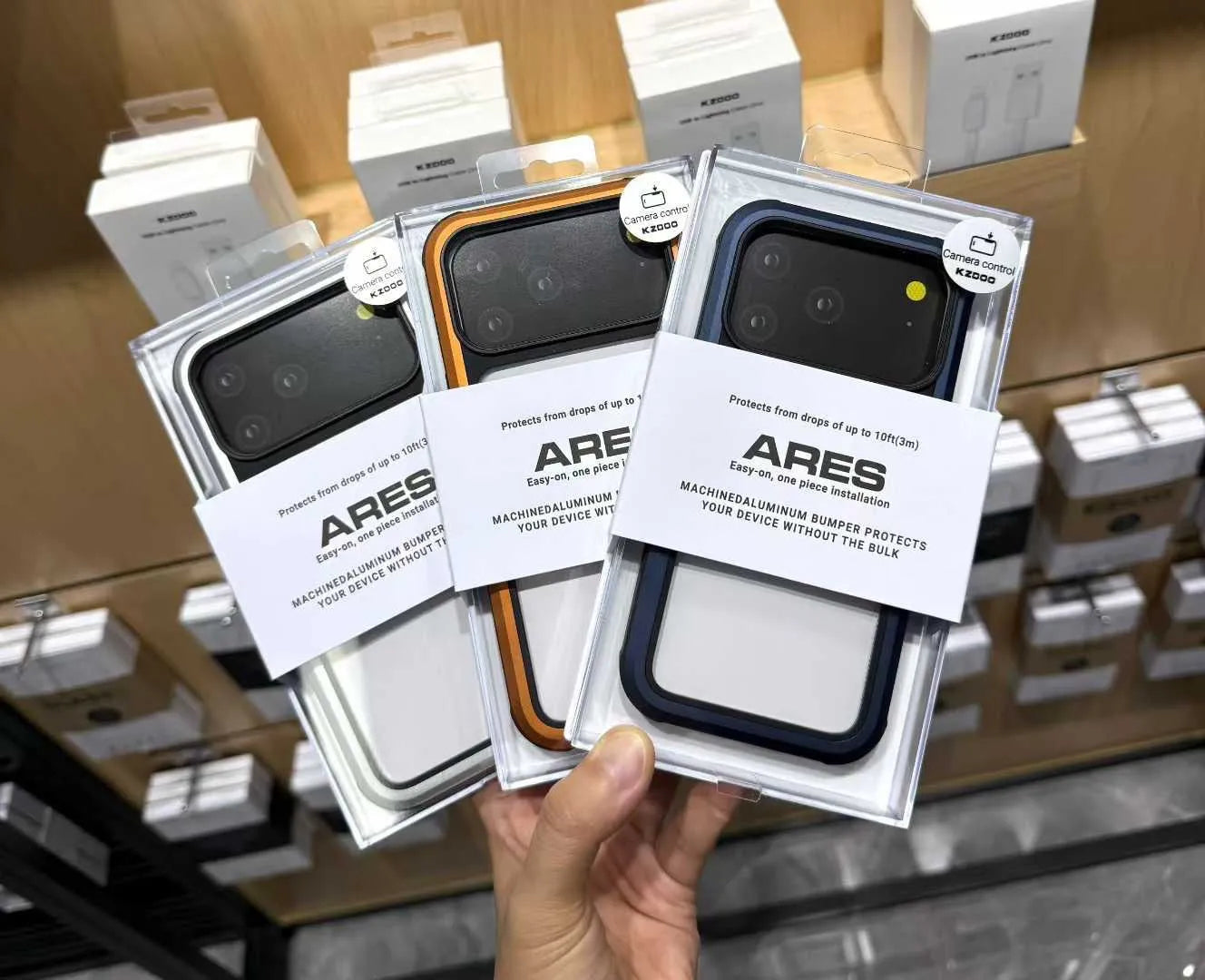 KZDOO Ares Metal Frame Transparent MagSafe Case for iPhone 17 Pro & 17 Pro Max – Military-Grade Drop Protection