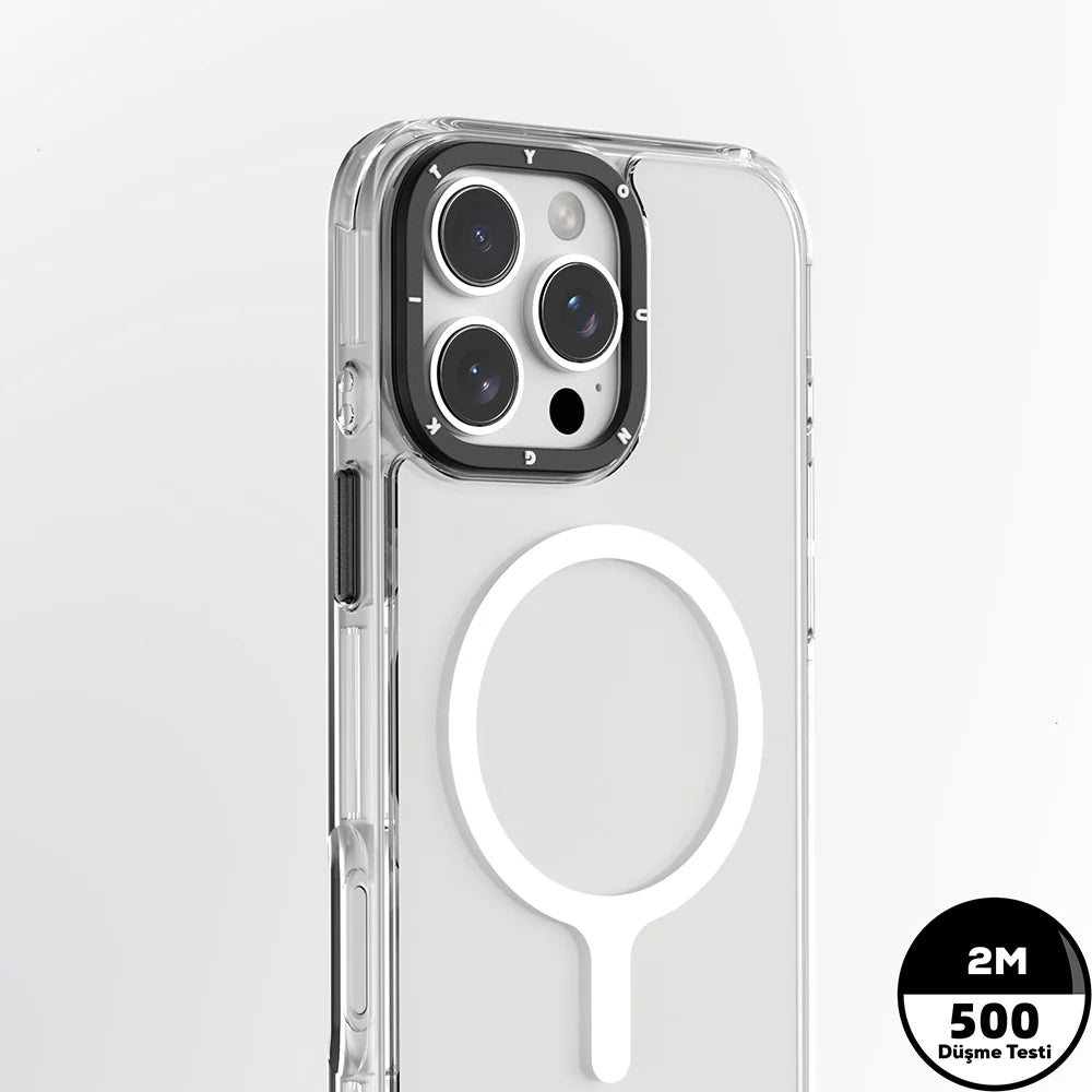 Clear iPhone 16 Pro & Pro Max Case with Color Edge – YoungKit Crystal Series
