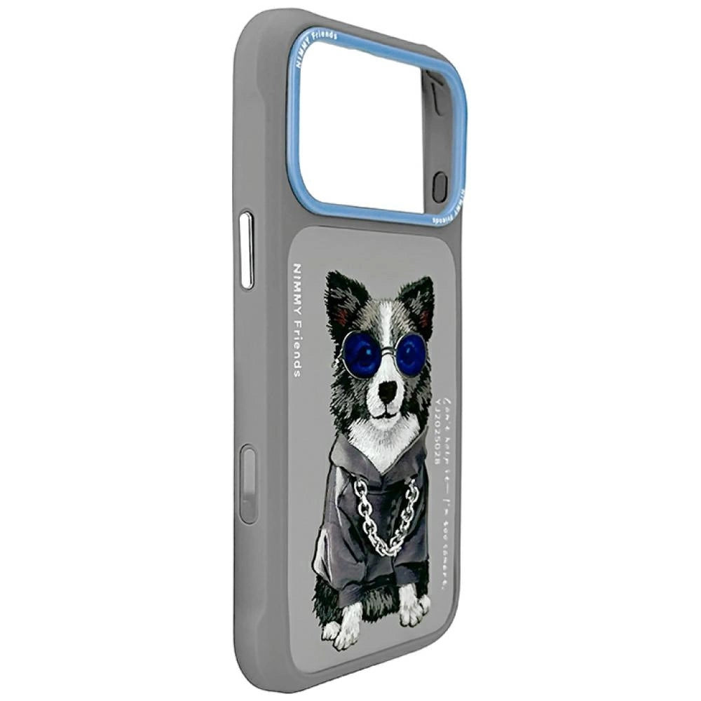 Nimmy Glasses Cool Dog iPhone Case – Premium 3D Cute Grey Aesthetic Cover (Shockproof & Stylish)