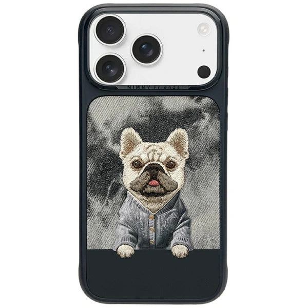 Nimmy French Bulldog iPhone Case – Aesthetic Cute Dog Cover (Black Edition)