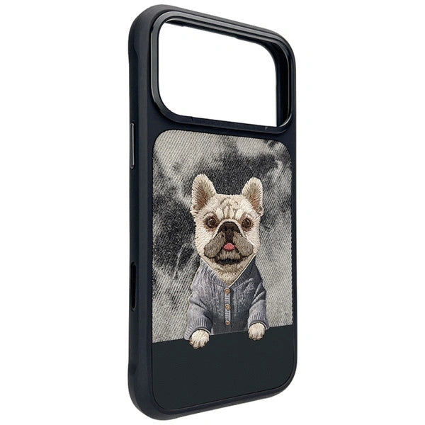 Nimmy French Bulldog iPhone Case – Aesthetic Cute Dog Cover (Black Edition)