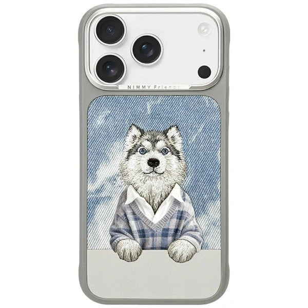 Nimmy Husky iPhone Case – Stylish Grey Aesthetic Dog Cover