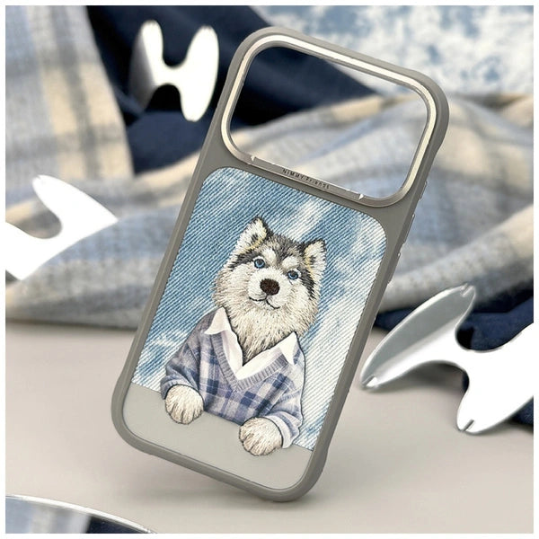 Nimmy Husky iPhone Case – Stylish Grey Aesthetic Dog Cover