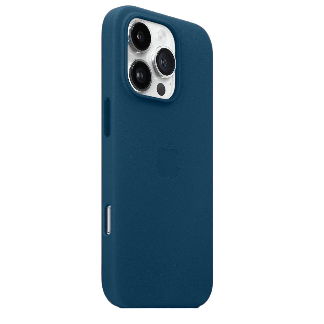 Apple Original Leather Case with MagSafe for iPhone 16 / 16 Pro / 16 Pro Max – Black, Grey, Titanium Brown, Dark Purple, Green, Blue