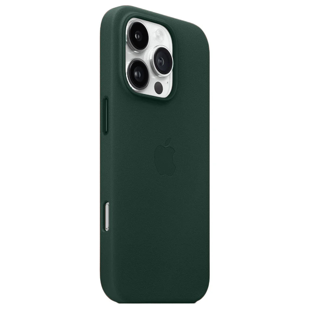 Apple Original Leather Case with MagSafe for iPhone 16 / 16 Pro / 16 Pro Max – Black, Grey, Titanium Brown, Dark Purple, Green, Blue