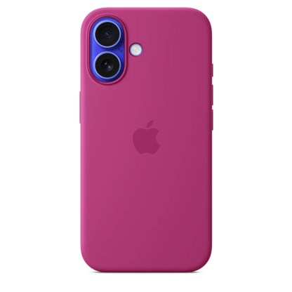 iPhone 16 Series Silicone Case with MagSafe – Fuchsia